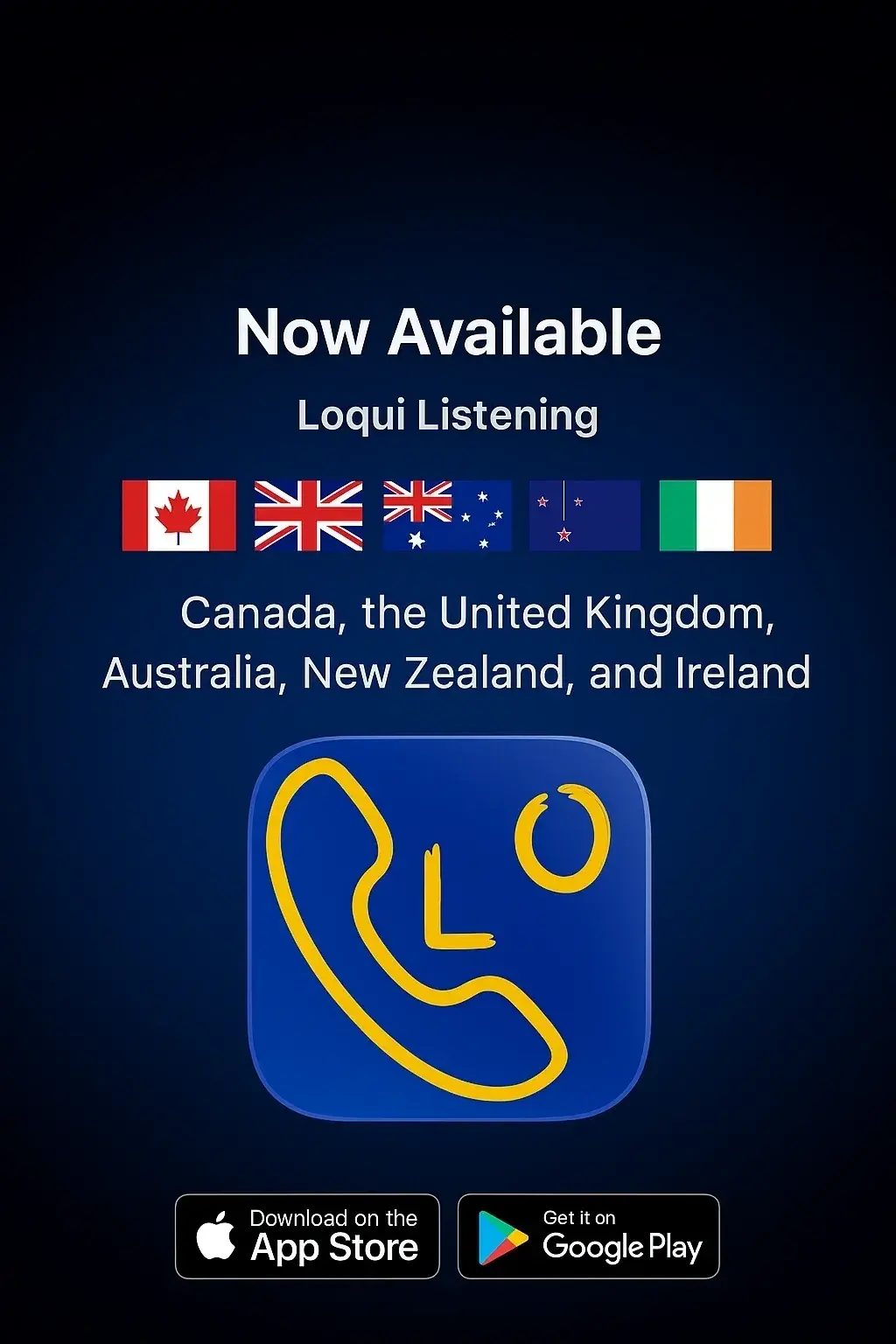 Free listening app Loqui now available in Canada, UK, Australia, New Zealand and Ireland